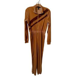 Forever 21 Womens Brown Velvet Jumpuist SIze M